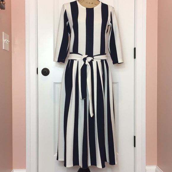 Boutique Dresses & Skirts - • Nautical Striped Midi Dress •